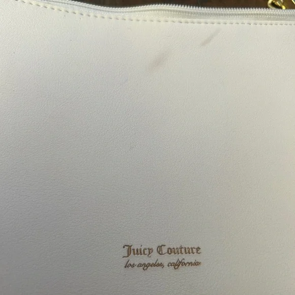 Juicy Couture White Shoulder Bag with Gold Accents - Picture 3 of 4